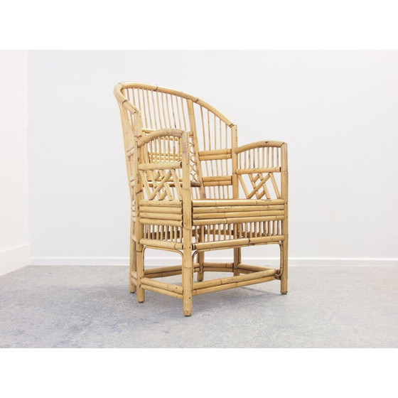 Image 1 of Set di 4 sedie vintage in rattan Chippendale Brighton Pavilion