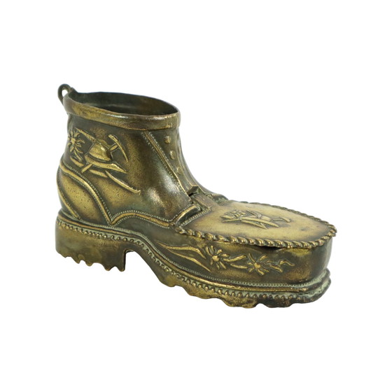 Image 1 of Copper Shoe Ashtray Italy