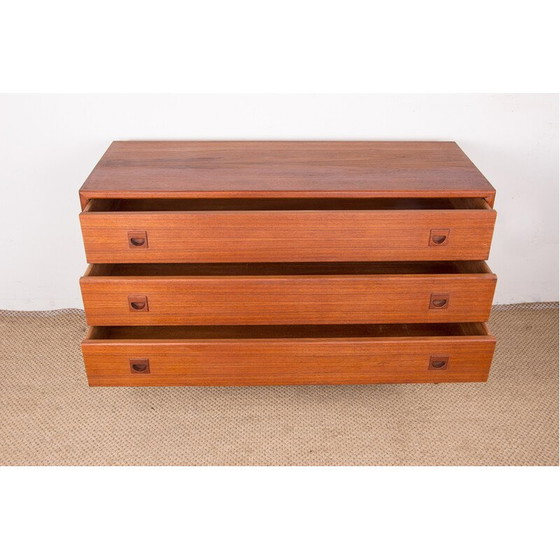 Image 1 of Vintage teak chest of drawers with 3 drawers for Samcom, Denmark 1960