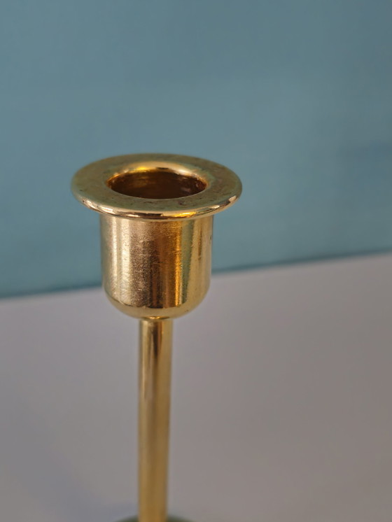 Image 1 of Vintage Siegl Germany 24 Carat Candlesticks Candlesticks Gold