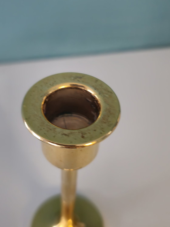 Image 1 of Vintage Siegl Germany 24 Carat Candlesticks Candlesticks Gold