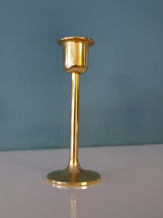 Image 1 of Vintage Siegl Germany 24 Carat Candlesticks Candlesticks Gold