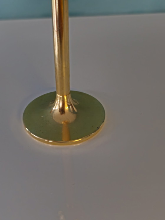 Image 1 of Vintage Siegl Germany 24 Carat Candlesticks Candlesticks Gold