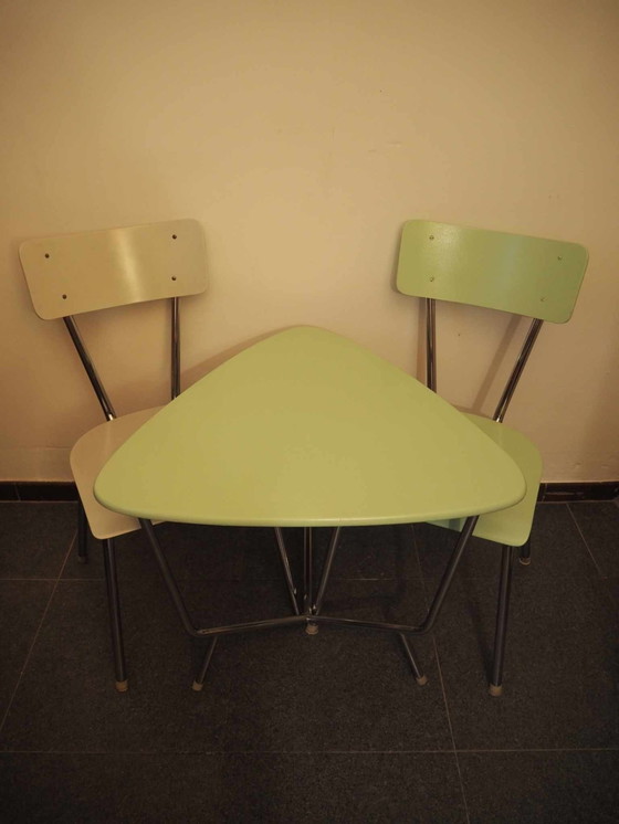 Image 1 of  Vintage Set Design Table And Chairs, Wim Rietveld, 1960S