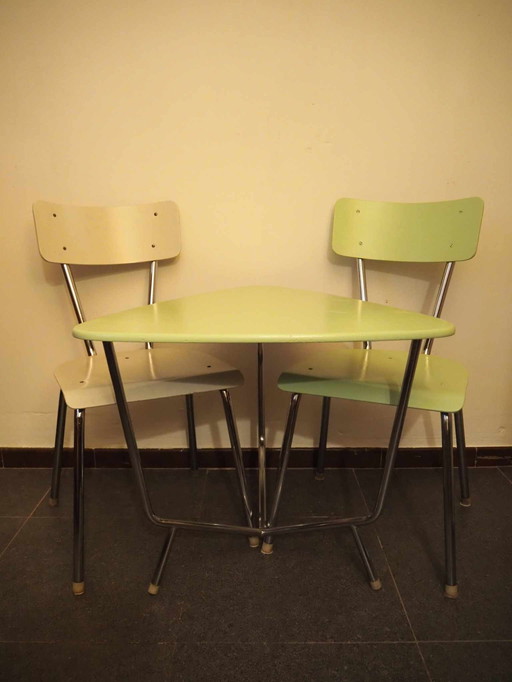  Vintage Set Design Table And Chairs, Wim Rietveld, 1960S