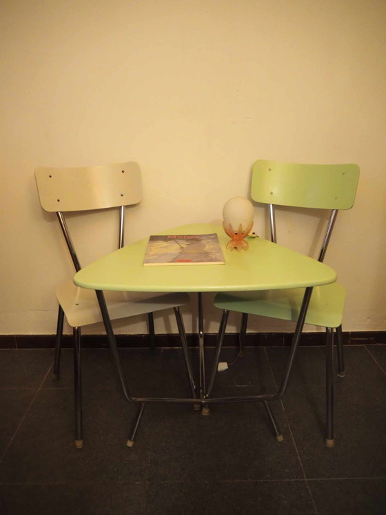 Image 1 of  Vintage Set Design Table And Chairs, Wim Rietveld, 1960S