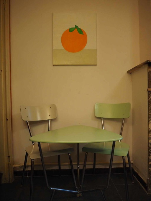  Vintage Set Design Table And Chairs, Wim Rietveld, 1960S