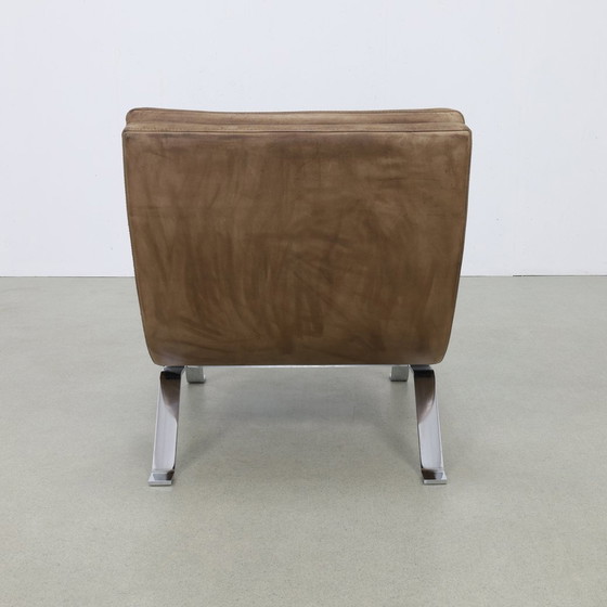 Image 1 of Danish Design Armchair Leather Stainless Steel