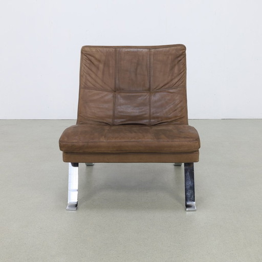 Danish Design Armchair Leather Stainless Steel