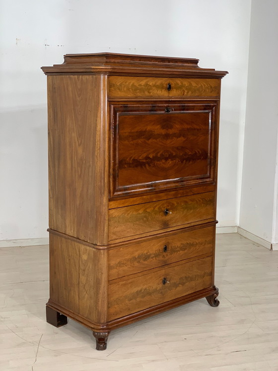 Image 1 of Louis philippe secretary cabinet office cabinet chest of drawers antique