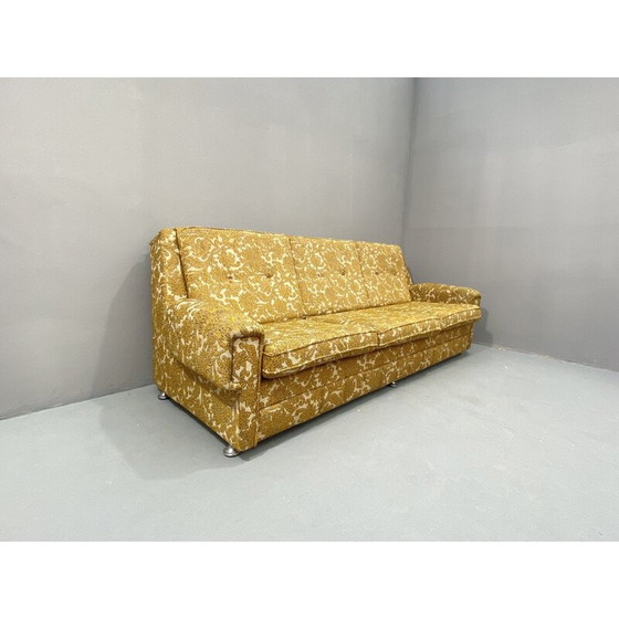 Image 1 of Mid century upholstered folding sofa, Central Europe 1970