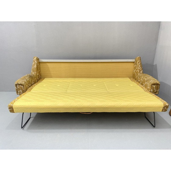 Image 1 of Mid century upholstered folding sofa, Central Europe 1970