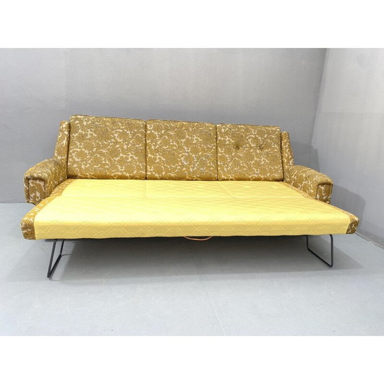 Image 1 of Mid century upholstered folding sofa, Central Europe 1970