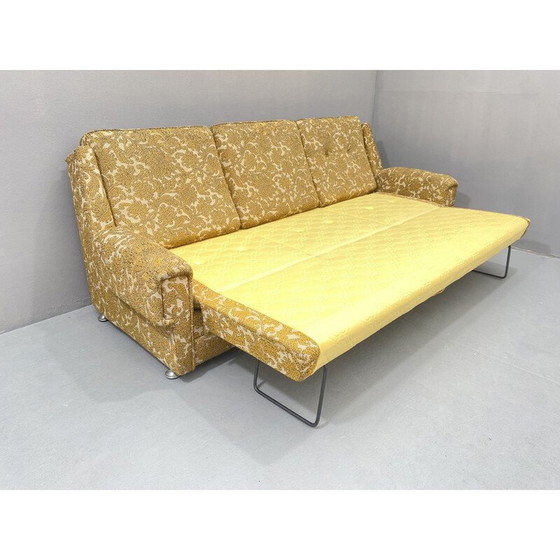 Image 1 of Mid century upholstered folding sofa, Central Europe 1970