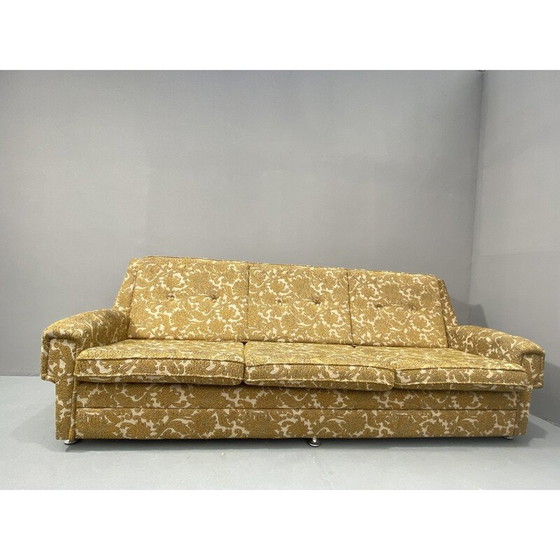 Image 1 of Mid century upholstered folding sofa, Central Europe 1970