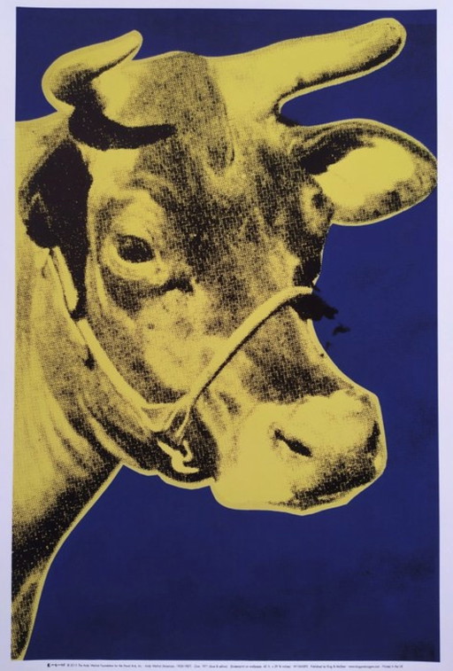 Andy Warhol: "Cow, Blue and Yellow, 1971-1976"