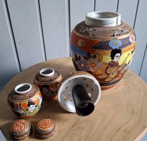 Satsuma Japanese Lamp Pots