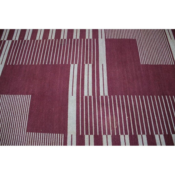 Image 1 of Vintage geometric abstract rug by Antonín Kybal, Czechoslovakia 1948