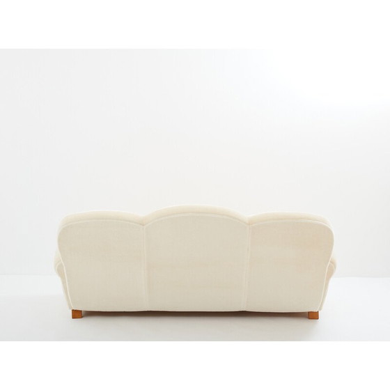Image 1 of Vintage 3-seater sofa in mohair velvet by Jules Leleu for Edmond Honoré, 1940