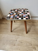 Table d'appoint vintage en mosaïque