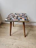Table d'appoint vintage en mosaïque