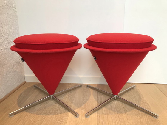 Image 1 of 8x Vitra Cone Stools by Verner Panton