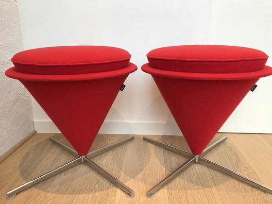 Image 1 of 8x Vitra Cone Stools by Verner Panton