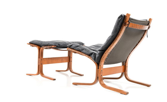 Image 1 of Siesta Lounge Chair & Ottoman by Ingmar Relling for Westnofa, 1970s, Set of 2