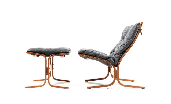 Image 1 of Siesta Lounge Chair & Ottoman by Ingmar Relling for Westnofa, 1970s, Set of 2