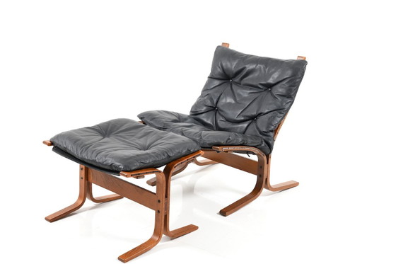 Image 1 of Siesta Lounge Chair & Ottoman by Ingmar Relling for Westnofa, 1970s, Set of 2