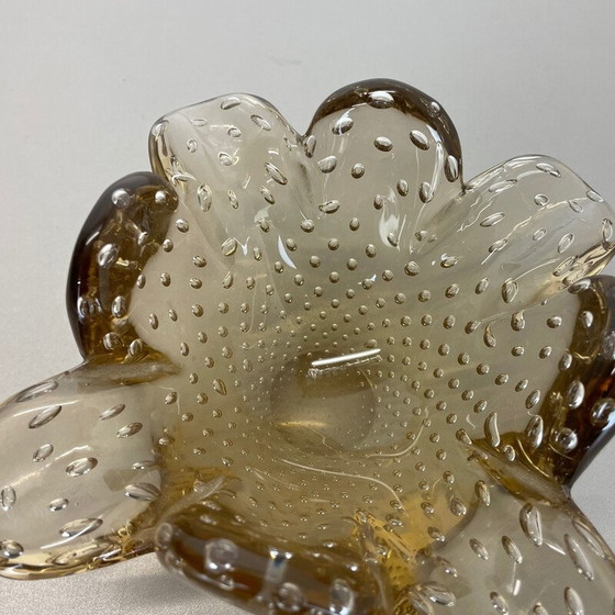Image 1 of Vintage glass ashtray in Murano bubble glass by Barovier and Toso, Italy 1970s