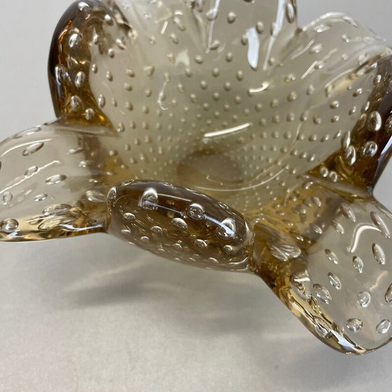 Image 1 of Vintage glass ashtray in Murano bubble glass by Barovier and Toso, Italy 1970s