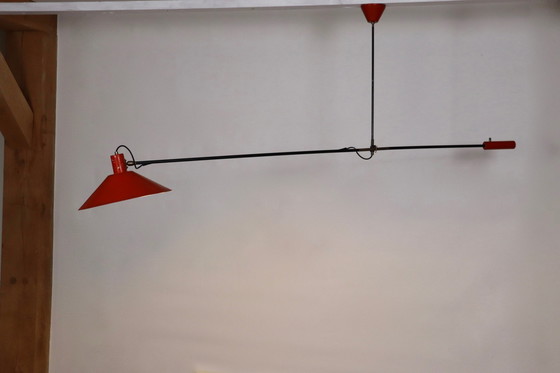 Image 1 of JJM Hoogervorst Anvia Counter Balance Ceiling Lamp Holland 1957