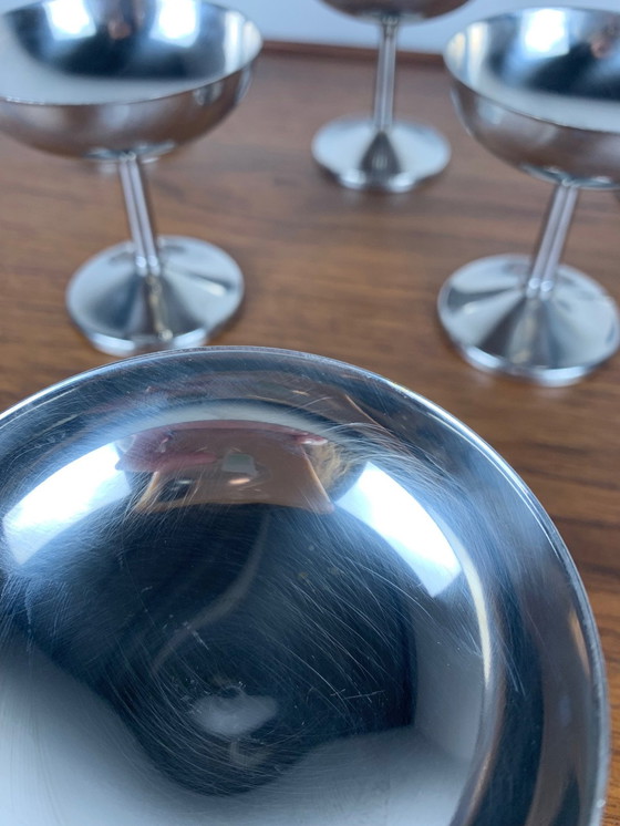 Image 1 of Set di 6 coppette per gelato in acciaio inossidabile