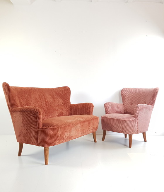 Image 1 of Artifort Theo Ruth sofa and armchair sofa set