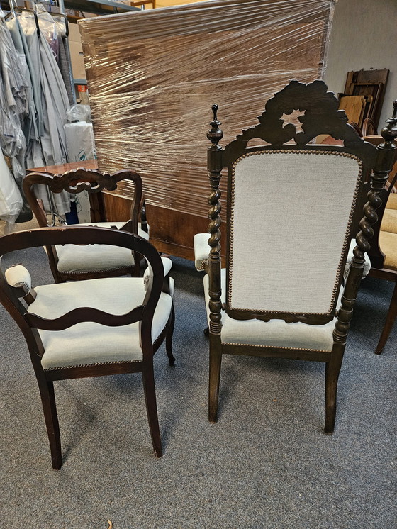 Image 1 of 3x Classic Chairs With 2 Cushions