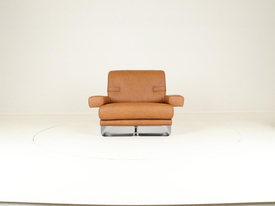 Image 1 of Lounge Chairs By Xavier Féal For Inox Industrie France, 1970S