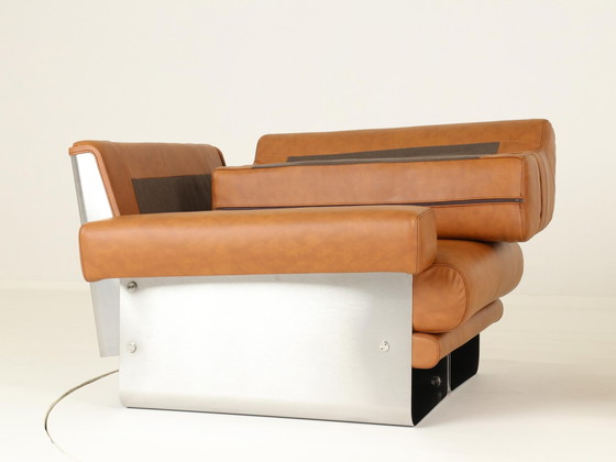 Image 1 of Lounge Chairs By Xavier Féal For Inox Industrie France, 1970S