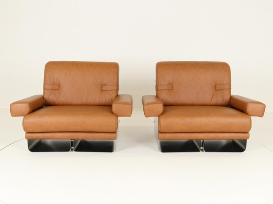 Image 1 of Lounge Chairs By Xavier Féal For Inox Industrie France, 1970S