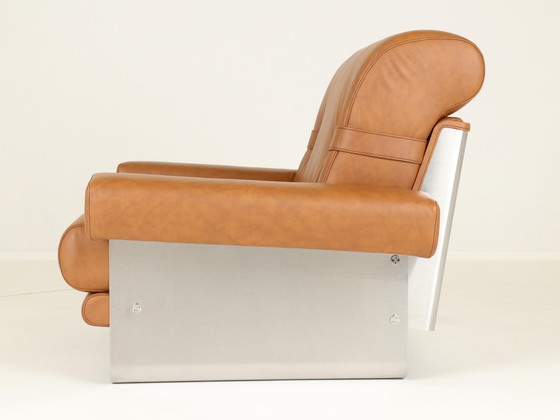 Image 1 of Lounge Chairs By Xavier Féal For Inox Industrie France, 1970S