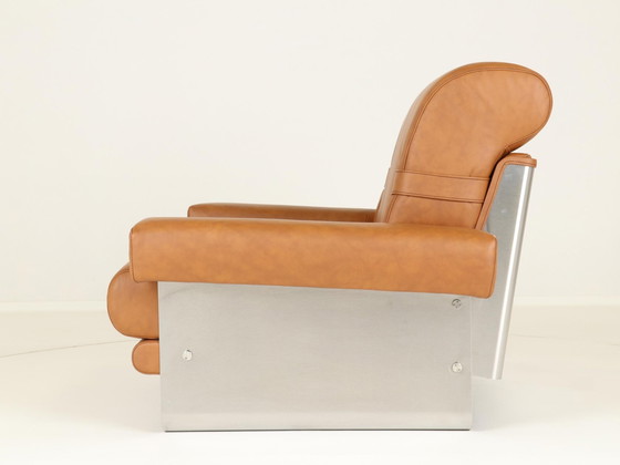 Image 1 of Lounge Chairs By Xavier Féal For Inox Industrie France, 1970S