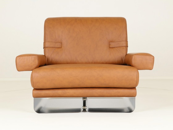 Image 1 of Lounge Chairs By Xavier Féal For Inox Industrie France, 1970S