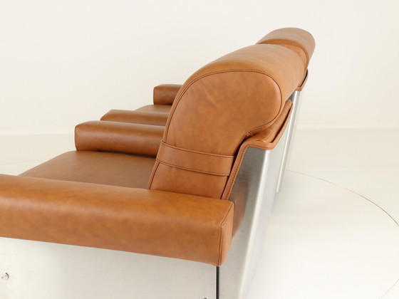 Image 1 of Lounge Chairs By Xavier Féal For Inox Industrie France, 1970S