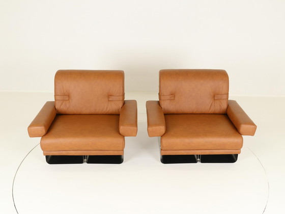 Image 1 of Lounge Chairs By Xavier Féal For Inox Industrie France, 1970S