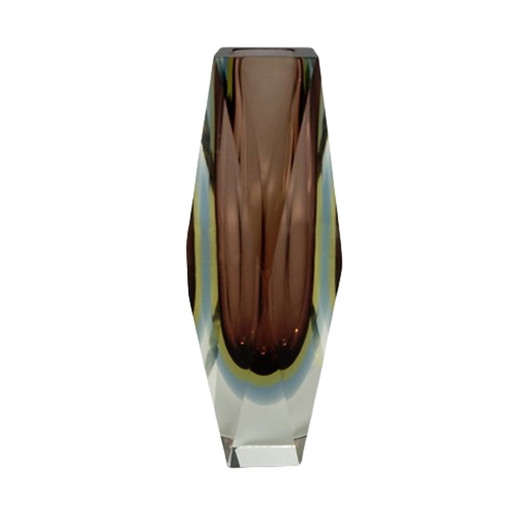 Vase étonnant des années 1960 en verre de Murano par Flavio Poli pour Seguso. Fabriqué en Italie