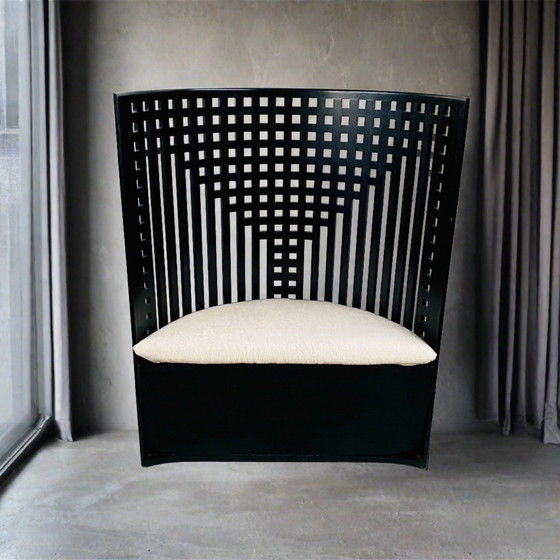 Image 1 of Willow Chair By Charles Rennie Mackintosh For Cassina Sheepskin