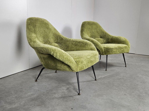 Poltrona francese vintage verde lime