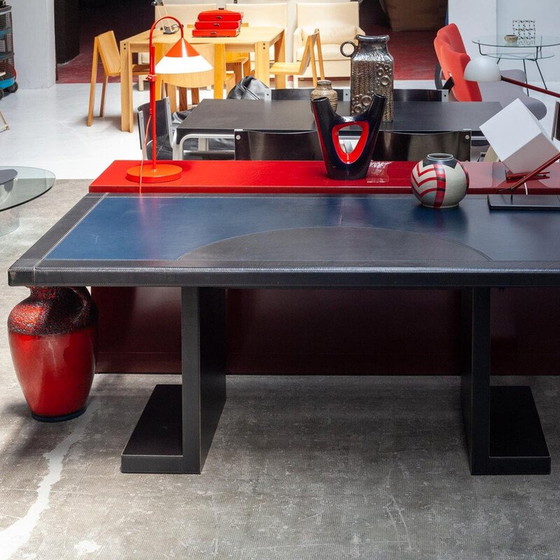 Image 1 of Vintage leather executive desk by Guido Faleschini for I4 Mariani, 1970