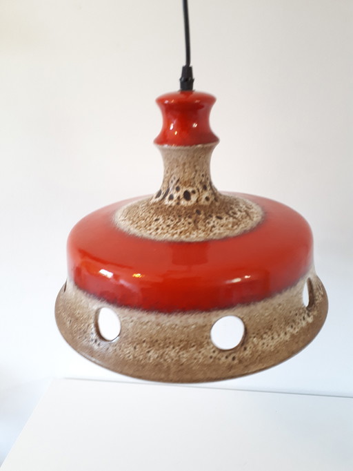 70's ceramic pendant lamp