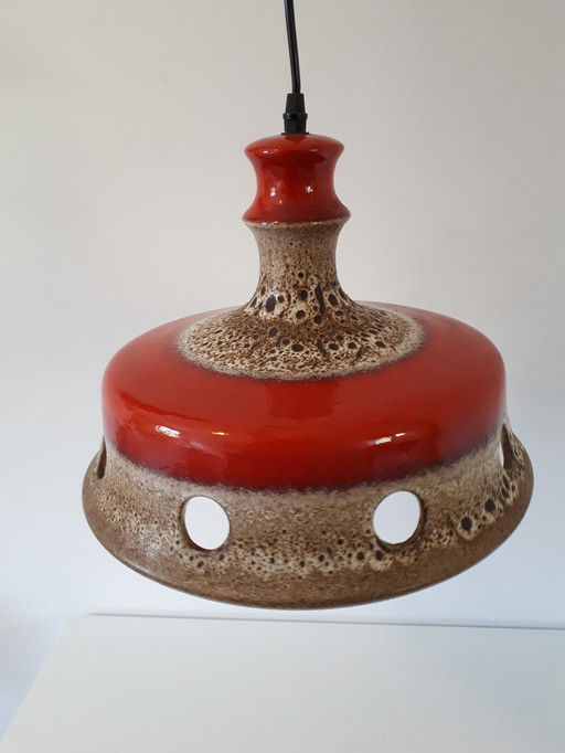 70's ceramic pendant lamp